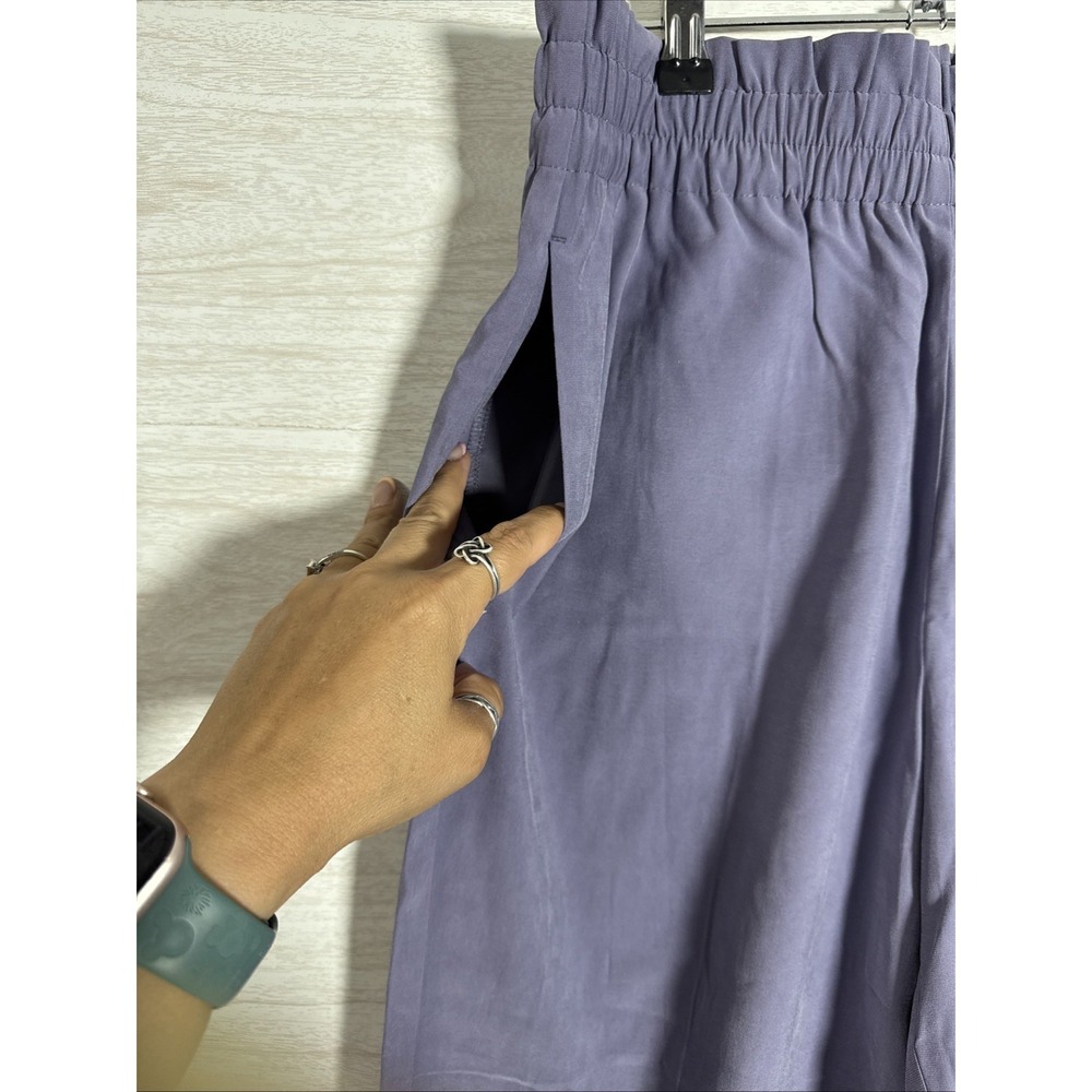 Ann Taylor Factory lavender Paperbag stretch high-rise Elastic Waist Sz Med - Picture 4 of 7